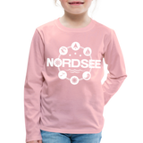 Nordsee Symbole - Kinder Premium Langarmshirt - Hellrosa