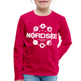 Nordsee Symbole - Kinder Premium Langarmshirt - dunkles Pink