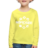 Nordsee Symbole - Kinder Premium Langarmshirt - Gelb