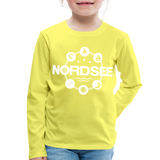 Nordsee Symbole - Kinder Premium Langarmshirt - Gelb