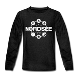 Nordsee Symbole - Teenager Premium Langarmshirt - Anthrazit