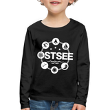 Ostsee Symbole - Kinder Premium Langarmshirt - Schwarz