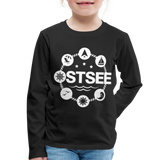 Ostsee Symbole - Kinder Premium Langarmshirt - Schwarz