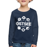 Ostsee Symbole - Kinder Premium Langarmshirt - Navy