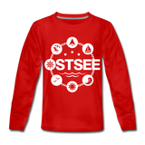 Ostsee Symbole - Kinder Premium Langarmshirt - Rot