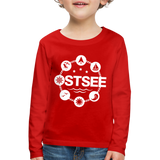 Ostsee Symbole - Kinder Premium Langarmshirt - Rot