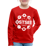 Ostsee Symbole - Kinder Premium Langarmshirt - Rot