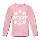 Ostsee Symbole - Kinder Premium Langarmshirt - Hellrosa