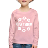 Ostsee Symbole - Kinder Premium Langarmshirt - Hellrosa