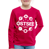 Ostsee Symbole - Kinder Premium Langarmshirt - dunkles Pink