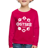 Ostsee Symbole - Kinder Premium Langarmshirt - dunkles Pink