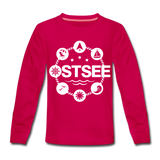 Ostsee Symbole - Kinder Premium Langarmshirt - dunkles Pink