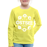 Ostsee Symbole - Kinder Premium Langarmshirt - Gelb