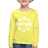 Ostsee Symbole - Kinder Premium Langarmshirt - Gelb