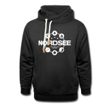 Nordsee Symbole - Männer Schalkragen Hoodie - Schwarz