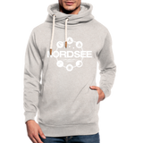 Nordsee Symbole - Männer Schalkragen Hoodie - Beige meliert