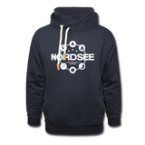 Nordsee Symbole - Männer Schalkragen Hoodie - Navy