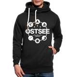 Ostsee Symbole -  Männer Schalkragen Hoodie - Schwarz