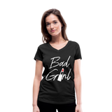 Bad Girl - Frauen Bio-T-Shirt mit V-Ausschnitt von Stanley & Stella - Schwarz