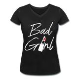 Bad Girl - Frauen Bio-T-Shirt mit V-Ausschnitt von Stanley & Stella - Schwarz