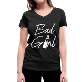 Bad Girl - Frauen Bio-T-Shirt mit V-Ausschnitt von Stanley & Stella - Schwarz