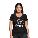 Bad Girl - Frauen Bio-T-Shirt mit V-Ausschnitt von Stanley & Stella - Schwarz