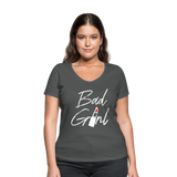 Bad Girl - Frauen Bio-T-Shirt mit V-Ausschnitt von Stanley & Stella - Anthrazit