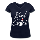 Bad Girl - Frauen Bio-T-Shirt mit V-Ausschnitt von Stanley & Stella - Navy