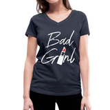 Bad Girl - Frauen Bio-T-Shirt mit V-Ausschnitt von Stanley & Stella - Navy