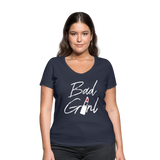 Bad Girl - Frauen Bio-T-Shirt mit V-Ausschnitt von Stanley & Stella - Navy