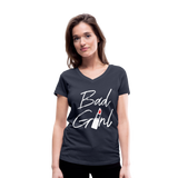 Bad Girl - Frauen Bio-T-Shirt mit V-Ausschnitt von Stanley & Stella - Navy