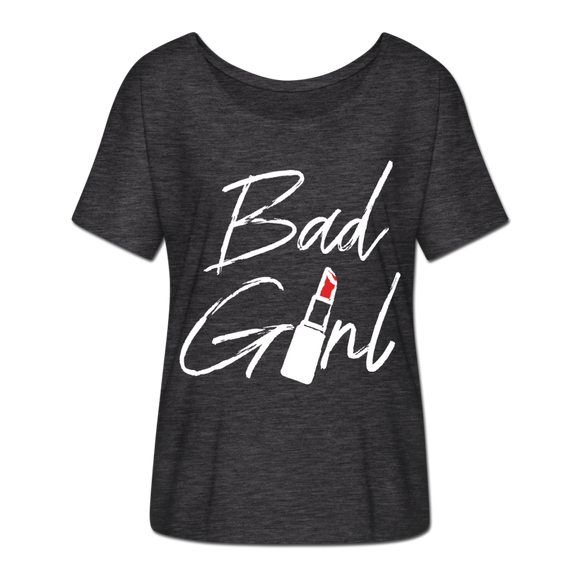 Bad Girl - Frauen T-Shirt mit Fledermausärmeln von Bella + Canvas - Anthrazit