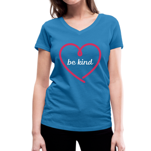 Heart be kind - Frauen Bio-T-Shirt mit V-Ausschnitt von Stanley & Stella - Schwarz