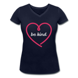 Heart be kind - Frauen Bio-T-Shirt mit V-Ausschnitt von Stanley & Stella - Navy