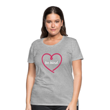 Heart Be Kind - Frauen Premium T-Shirt - Grau meliert