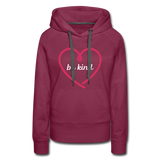 Heart be kind - Frauen Premium Hoodie - Bordeaux