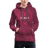 Heart be kind - Frauen Premium Hoodie - Bordeaux