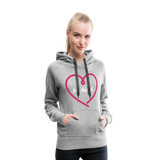 Heart be kind - Frauen Premium Hoodie - Grau meliert