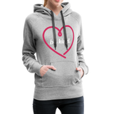 Heart be kind - Frauen Premium Hoodie - Grau meliert