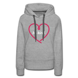 Heart be kind - Frauen Premium Hoodie - Grau meliert