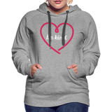 Heart be kind - Frauen Premium Hoodie - Grau meliert