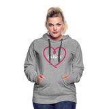 Heart be kind - Frauen Premium Hoodie - Grau meliert