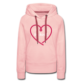 Heart be kind - Frauen Premium Hoodie - Kristallrosa