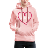 Heart be kind - Frauen Premium Hoodie - Kristallrosa