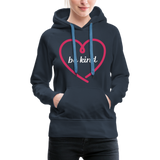 Heart be kind - Frauen Premium Hoodie - Navy