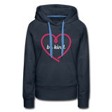 Heart be kind - Frauen Premium Hoodie - Navy