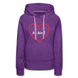 Heart be kind - Frauen Premium Hoodie - Purple