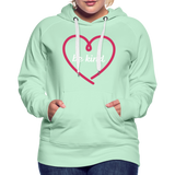 Heart be kind - Frauen Premium Hoodie - helles Mintgrün