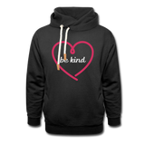 Heart be kind - Frauen Schalkragen Hoodie - Schwarz