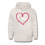 Heart be kind - Frauen Schalkragen Hoodie - Beige meliert